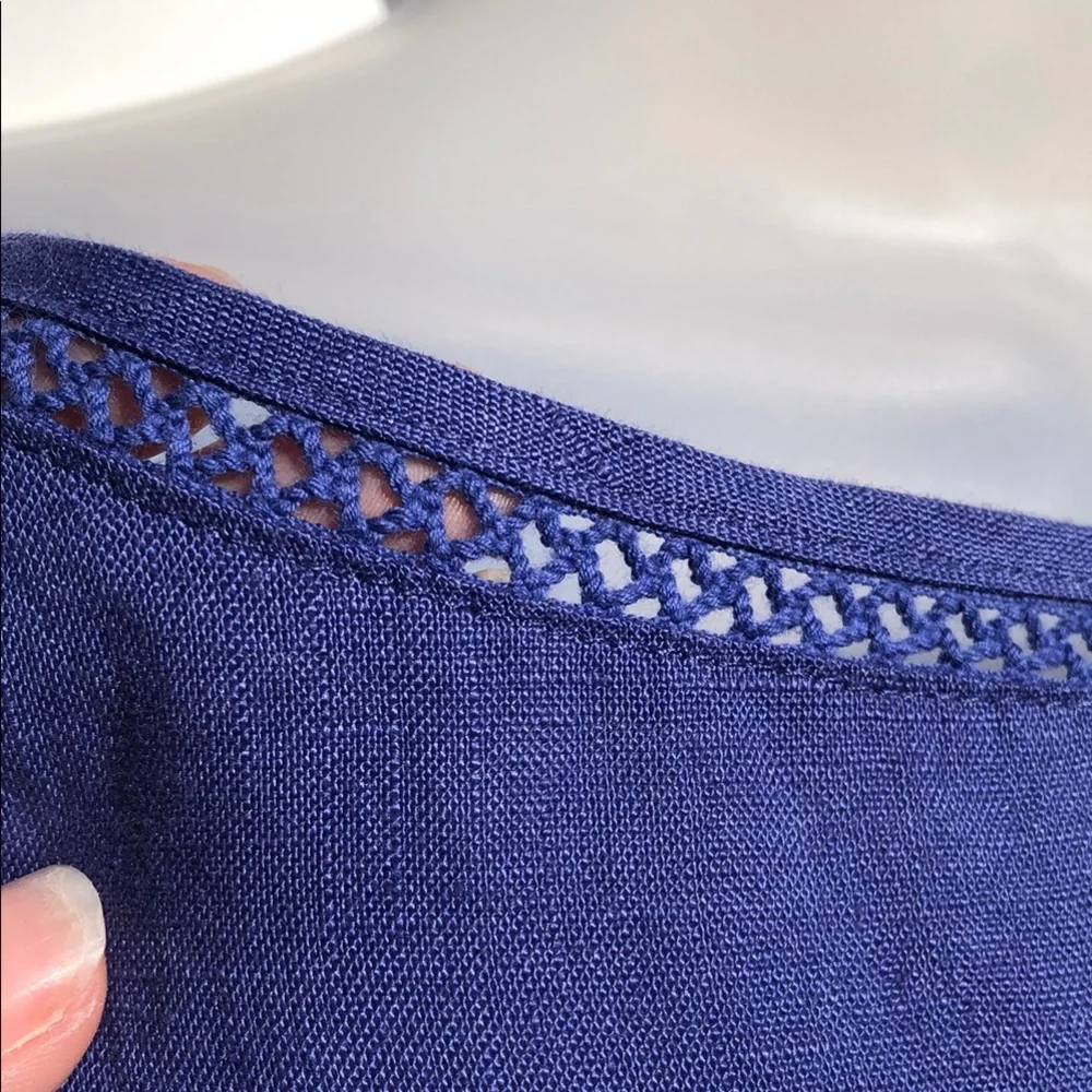 NWT Love Linen J. Jill Blue Sleeveless Casual Dress - Picture 8 of 15